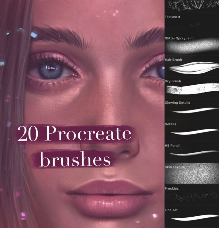 30+ free eyebrow brushes procreate LeonneLowrie