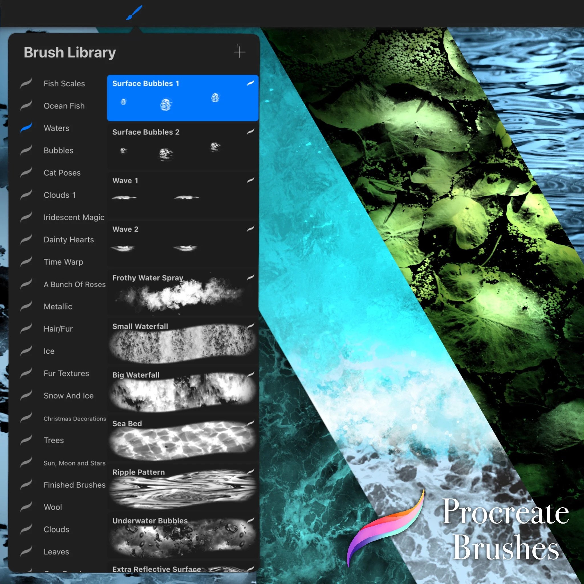 WATER Brushes for Procreate BrushWarriors