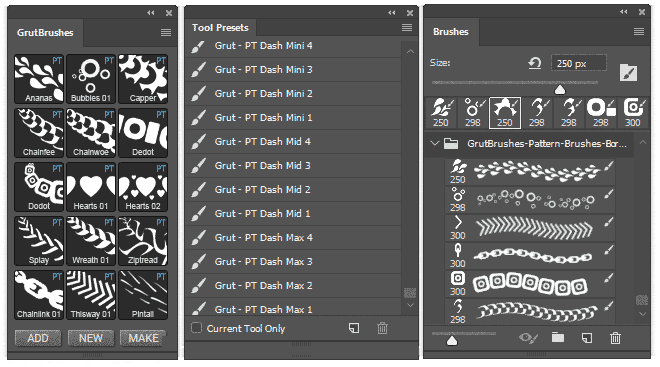 Pattern Brushes Borders and Lines from
