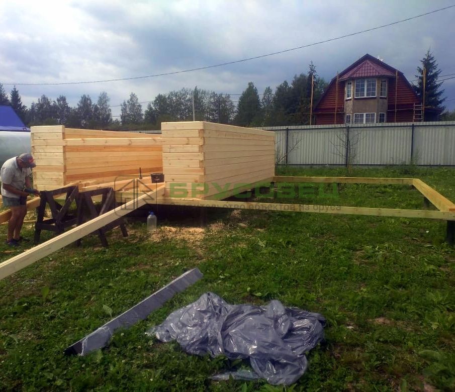 Гараж по проекту "Клермон" 6x8 м (под ключ) Брусовец