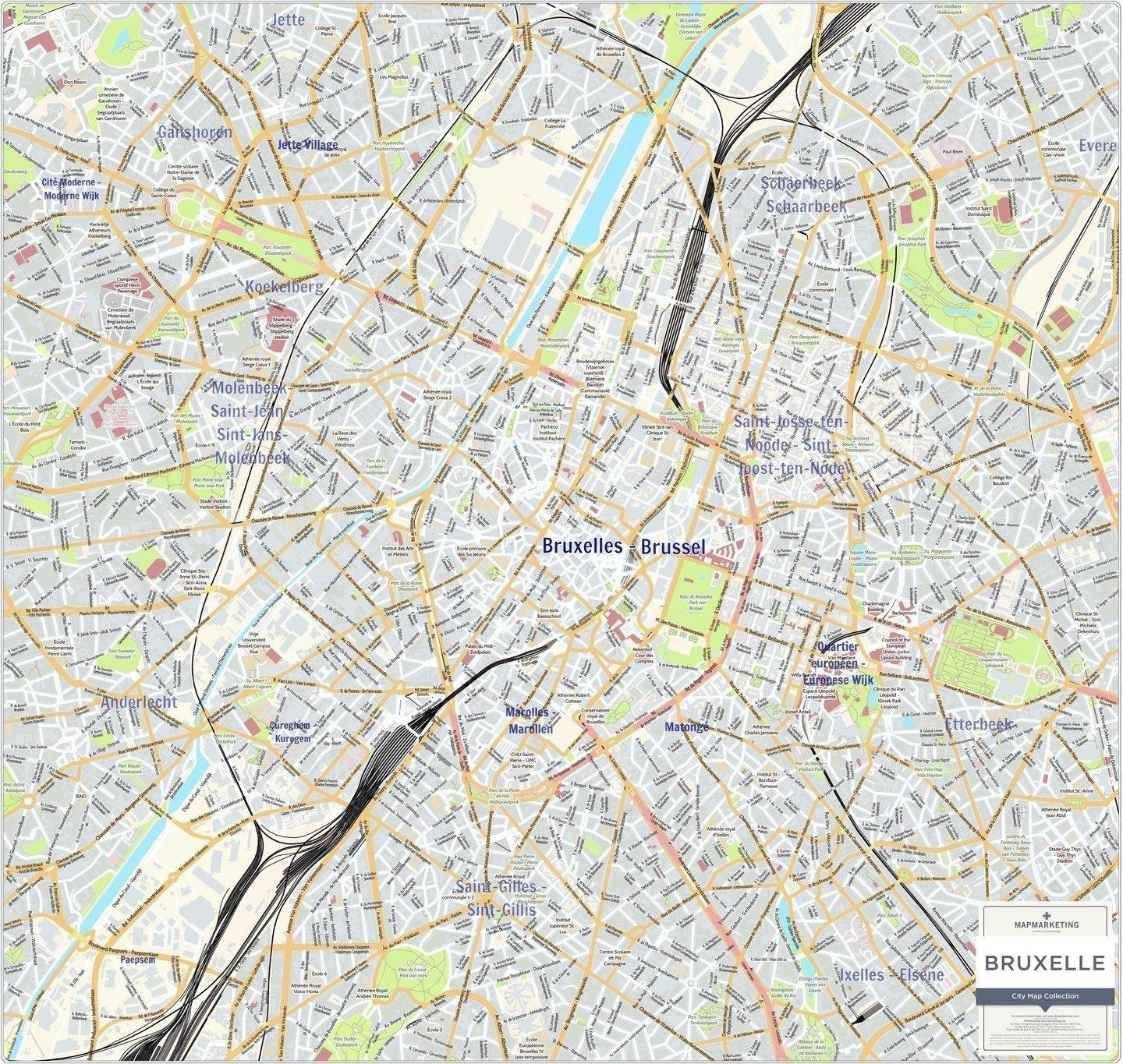 Map of Brussels offline map and detailed map of Brussels city