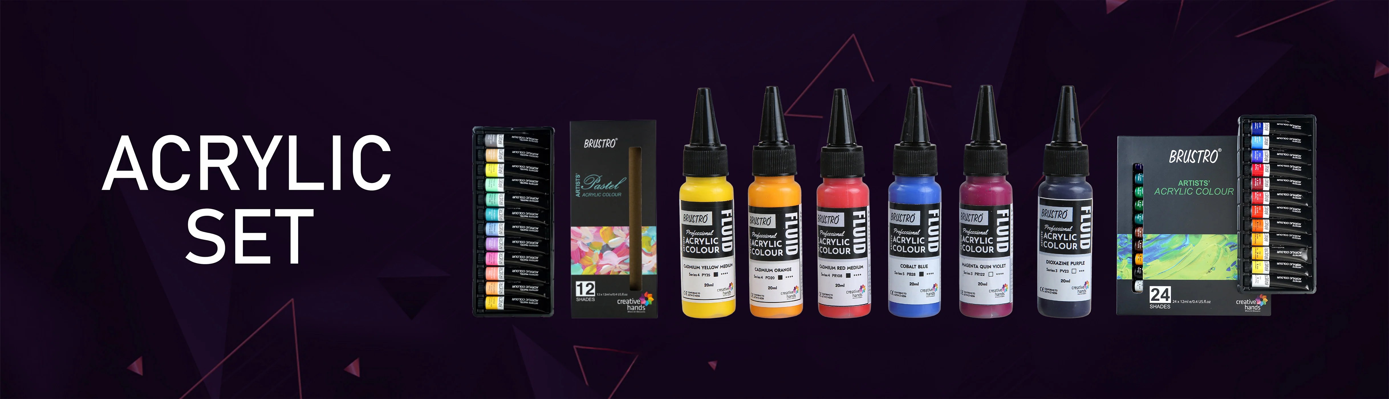 Versatile Artistry Brustro Acrylic Sets for Creative