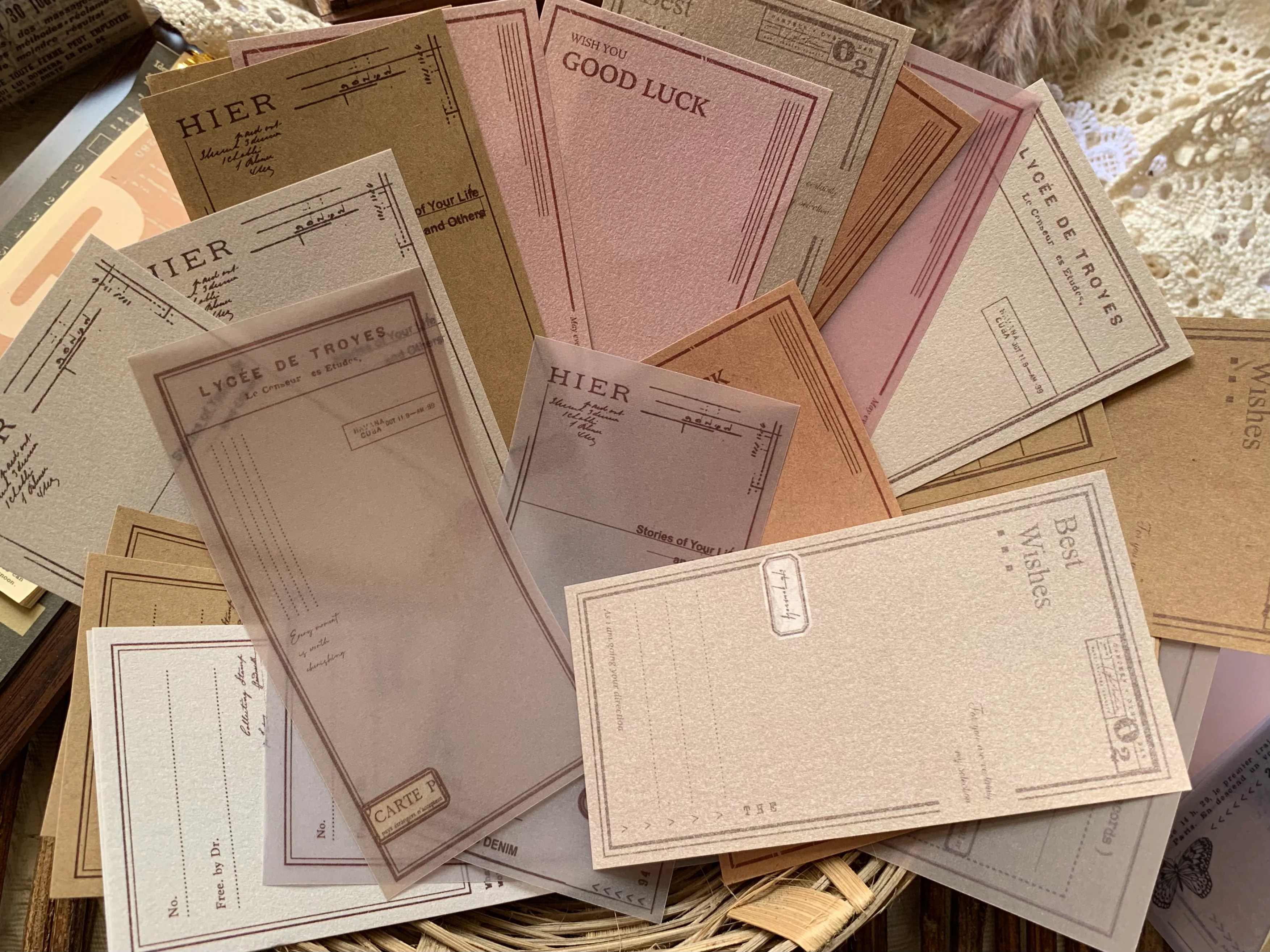 Vellum + Kraft Paper Set Vintage BRWN