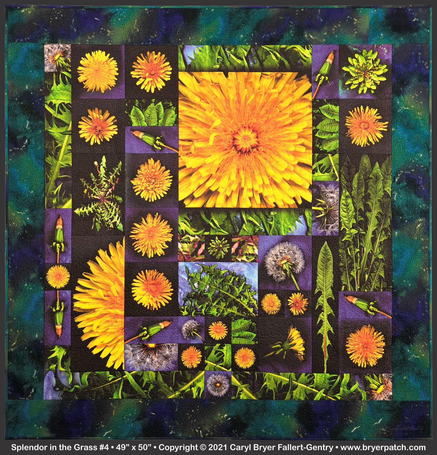 Splendor in the Grass 4 © 2021 Fine Art Quilt by Caryl Bryer Fallert
