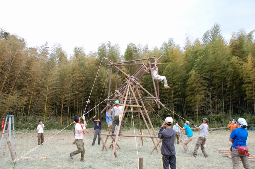 パイオニアキャンプ最終日 ボーイスカウト取手3団 (取手市・つくばみらい市)