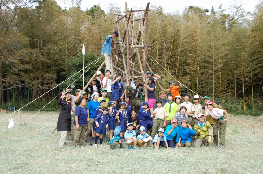 パイオニアキャンプ最終日 ボーイスカウト取手3団 (取手市・つくばみらい市)