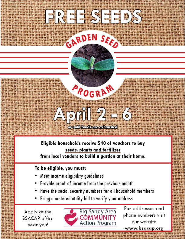 Garden Seed voucher program signups April 26 at Big Sandy Area