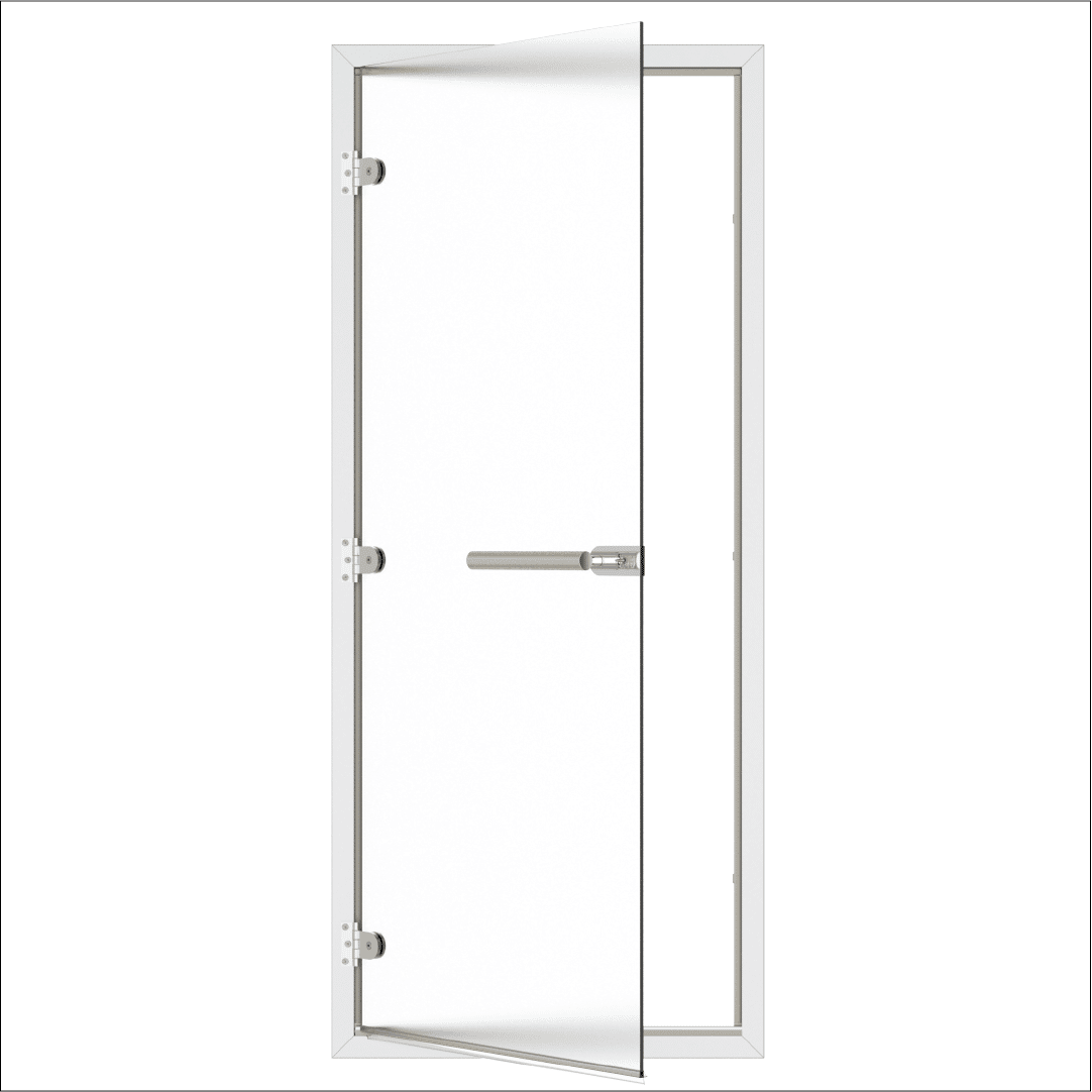 Aluminum Frame Steam Room Door, Frosted Glass, 790x1895mm(31 1/16" x 74