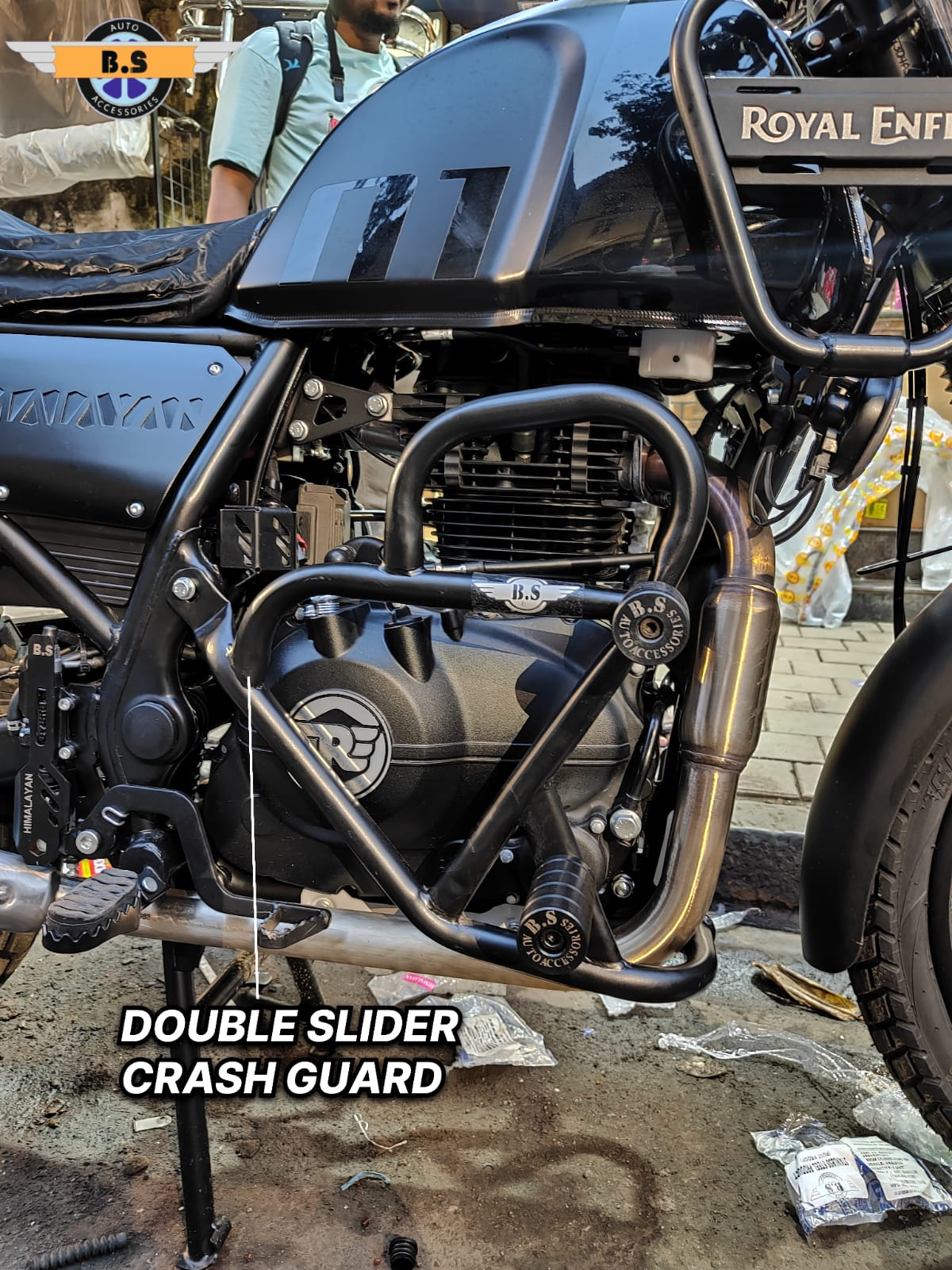 ZANA Royal Enfield Himalayan Engine Guard With Sliders, 43 OFF