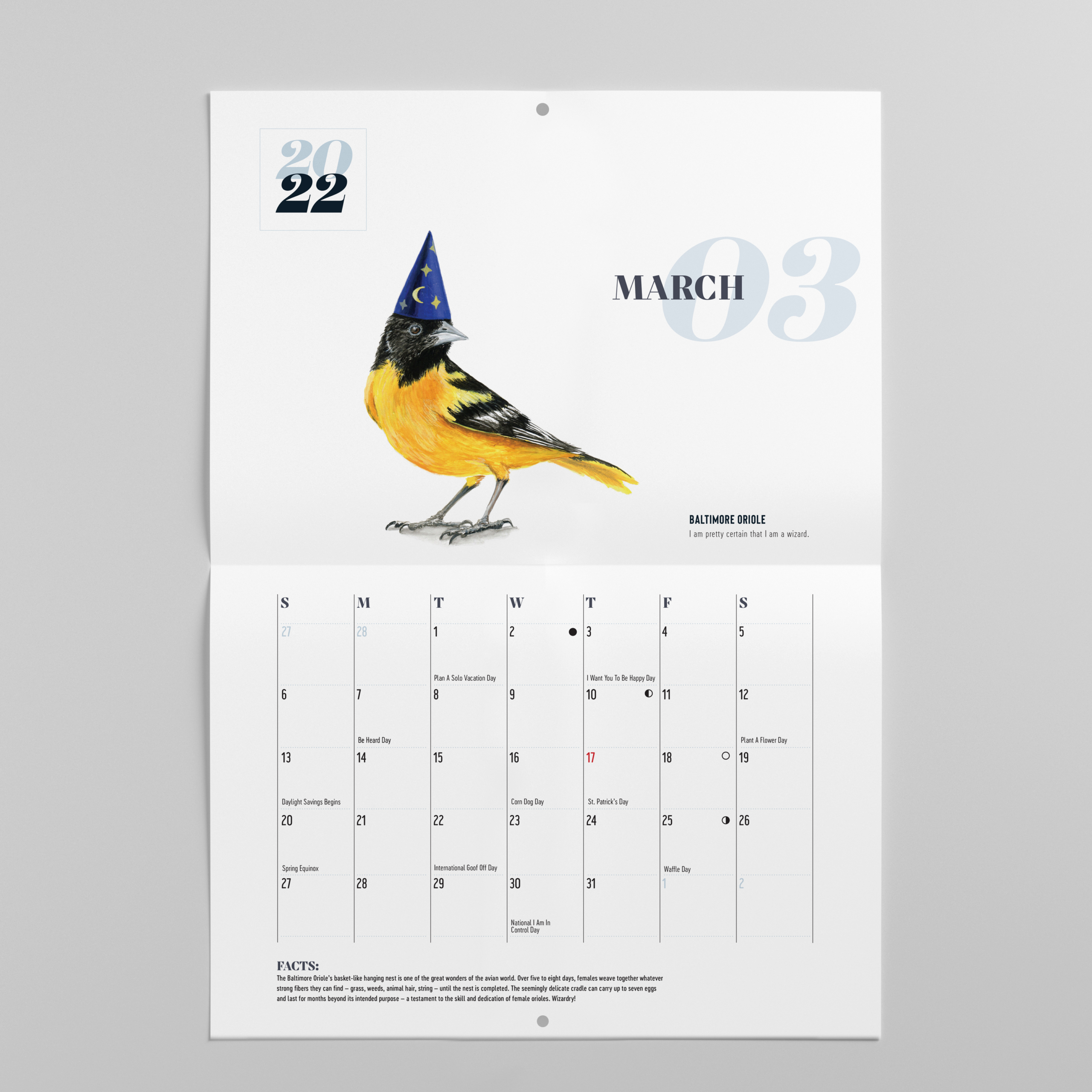 2022 Bird Calendar – Barbara Schelling