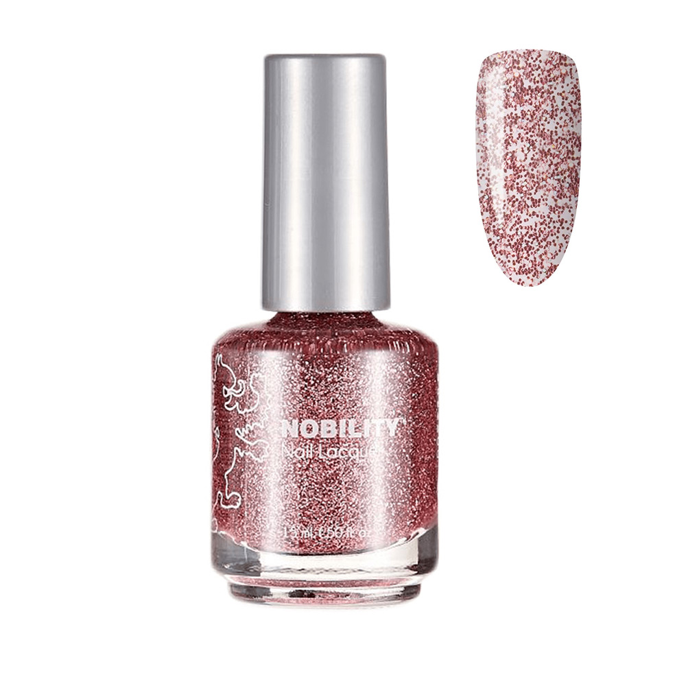 Nobility Nail Lacquer Polish Kitty Kat Color Pink and silver