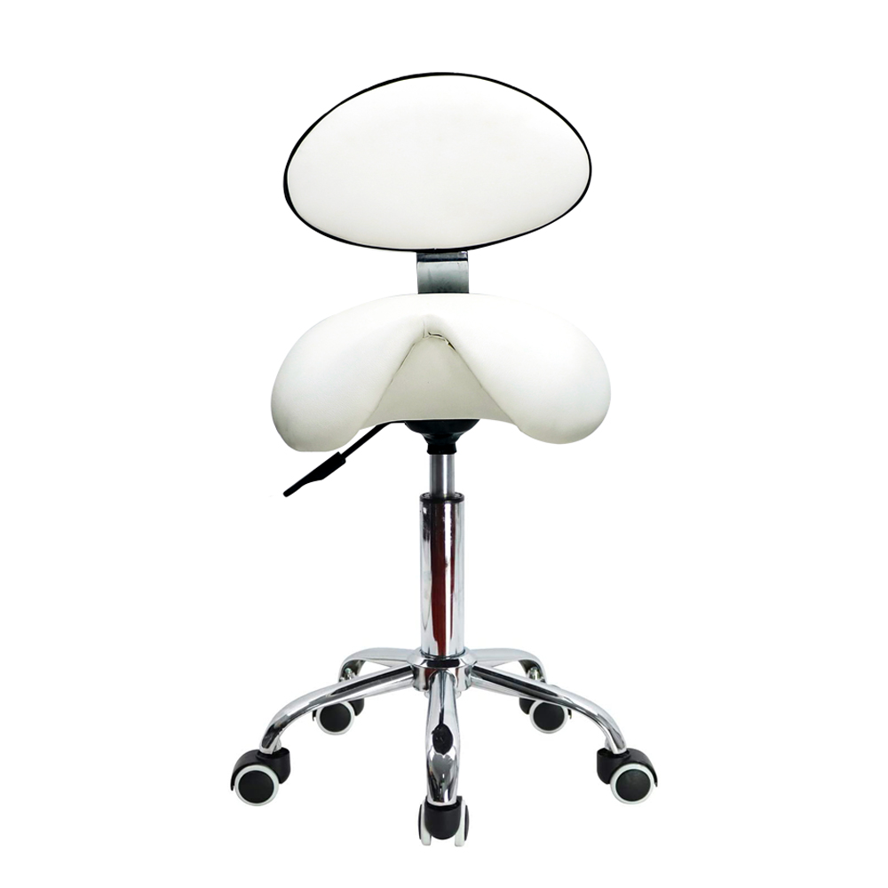 Saddle Chair Ergonomic Liftable Dentist Chair Upholstered Rolling Work