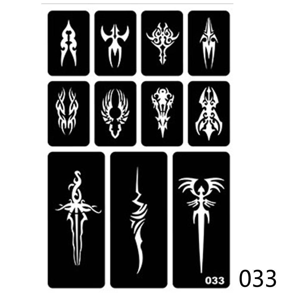 Airbrush Body art stencils for tattoo painting Stickers for Face Body