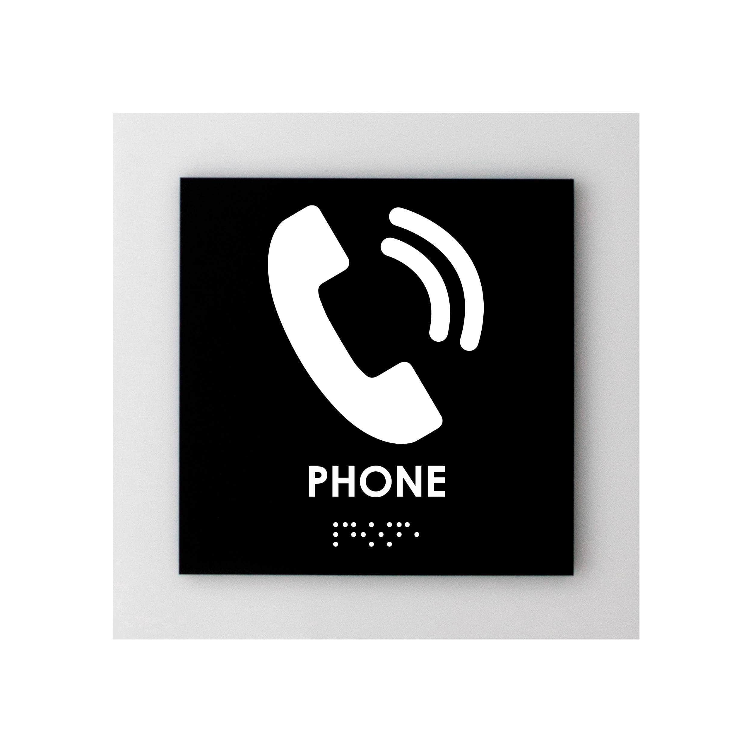 Phone Signs Acrylic Sign with Inscription — "Simple" Design Bsign