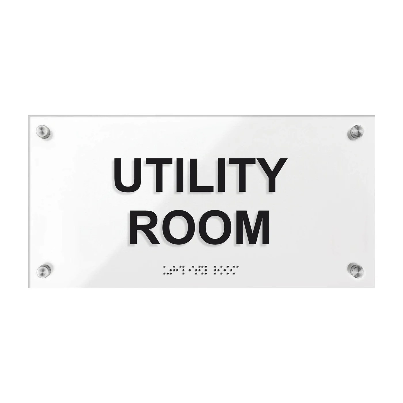 Utility Room Signs Acrylic Door Plate "Classic" Design Bsign