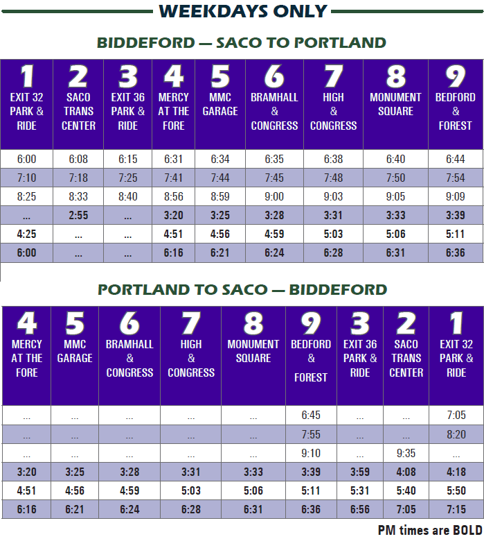 ALERTS Biddeford Saco Old Orchard Beach Transit