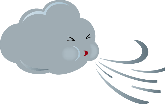 無料イラスト 自然災害 強風 台風 暴風 風No07 | ビジソザ