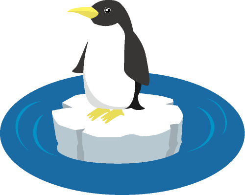 温暖化のイラスト – Illustrator @503 地球温暖化No01-南極の氷のイラスト | ビジソザ