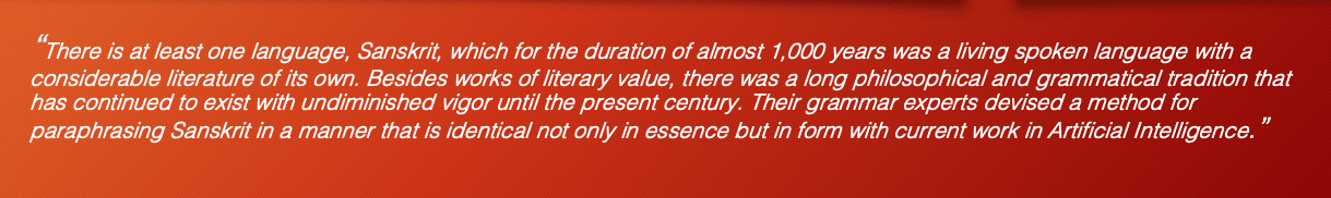 Is Sanskrit the Best Language for Artificial Intelligence