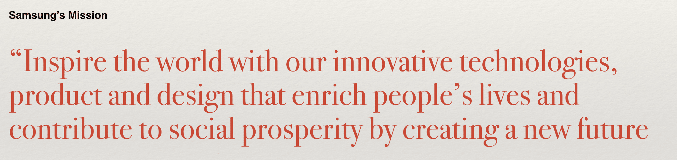 Samsung Mission Statement Vision Values Strategy (2024 Analysis