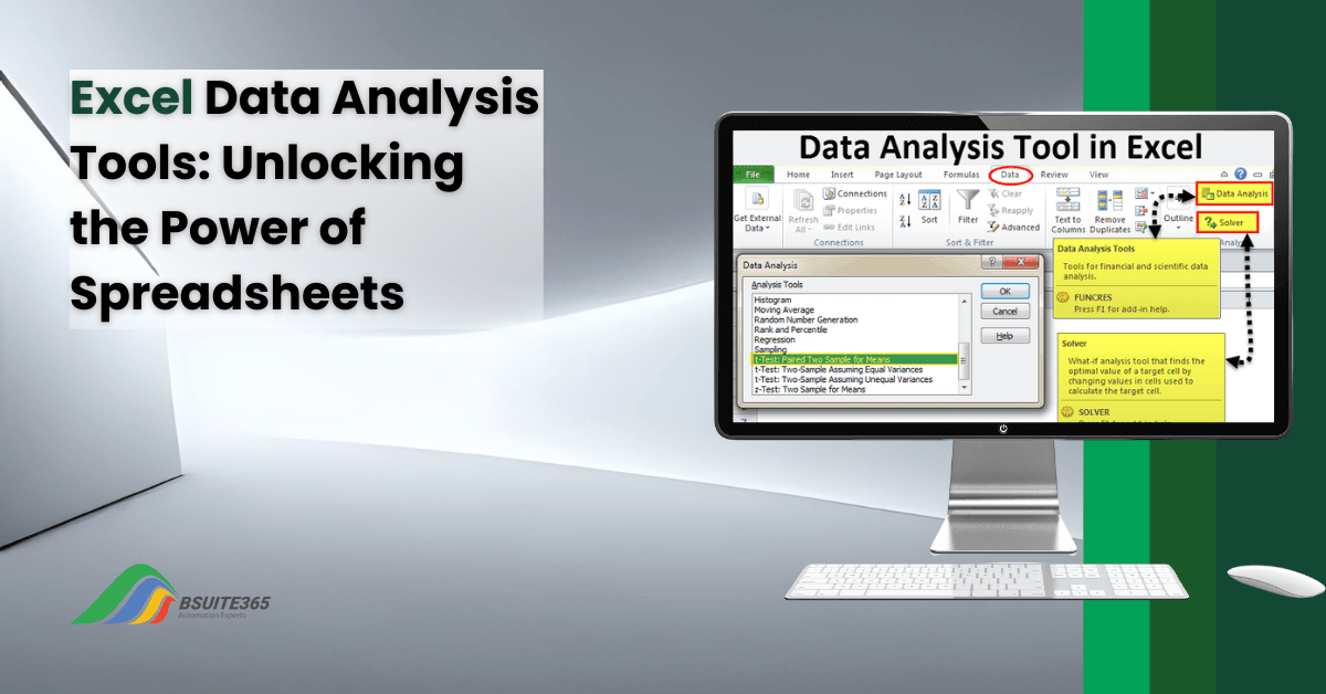Excel Data Analysis Tools Unlocking the Power of Spreadsheets BSUITE365