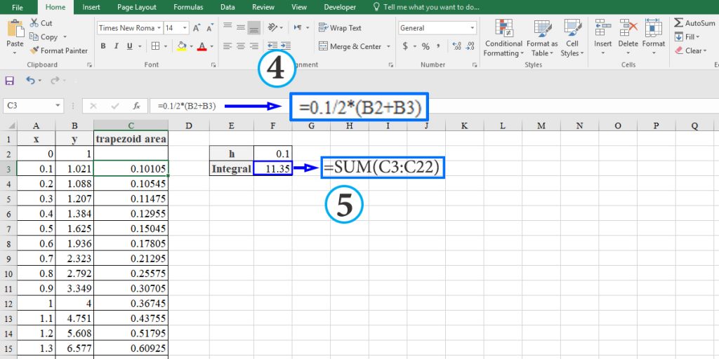 How to Calculate Integral in Excel BSUITE365