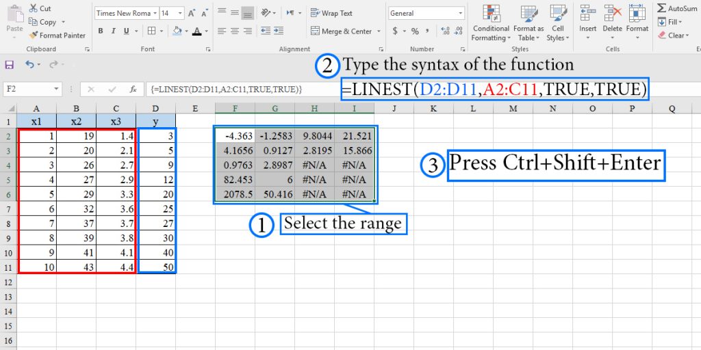 How To Use LINEST Function In Excel bSuperior System Ltd.