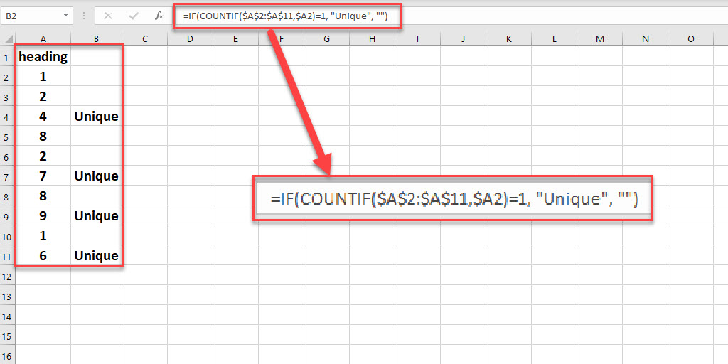 How to Count Unique and Distinct Values in Excel BSUITE365
