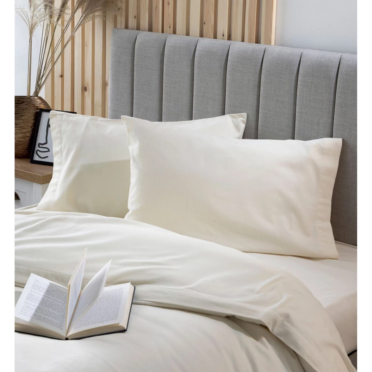 Brushed Cotton Flat Sheet Cream