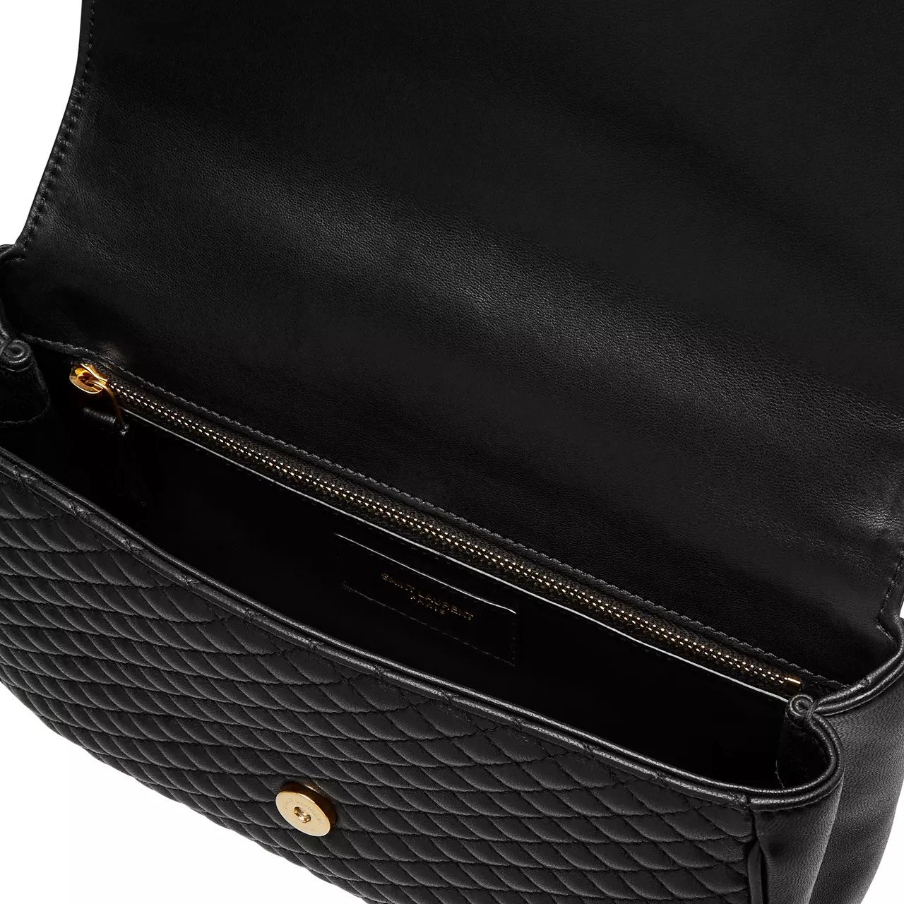 SAINT LAURENT Victoire Quilted Leather Chain Bag