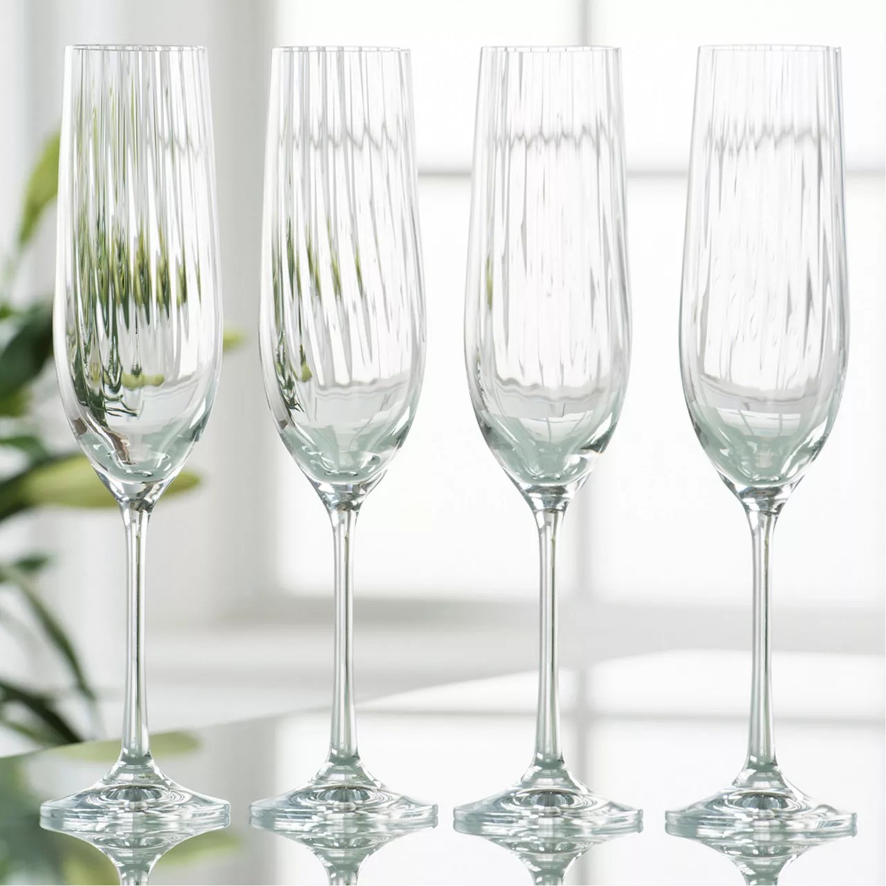 Erne Set of Four Champagne Flutes