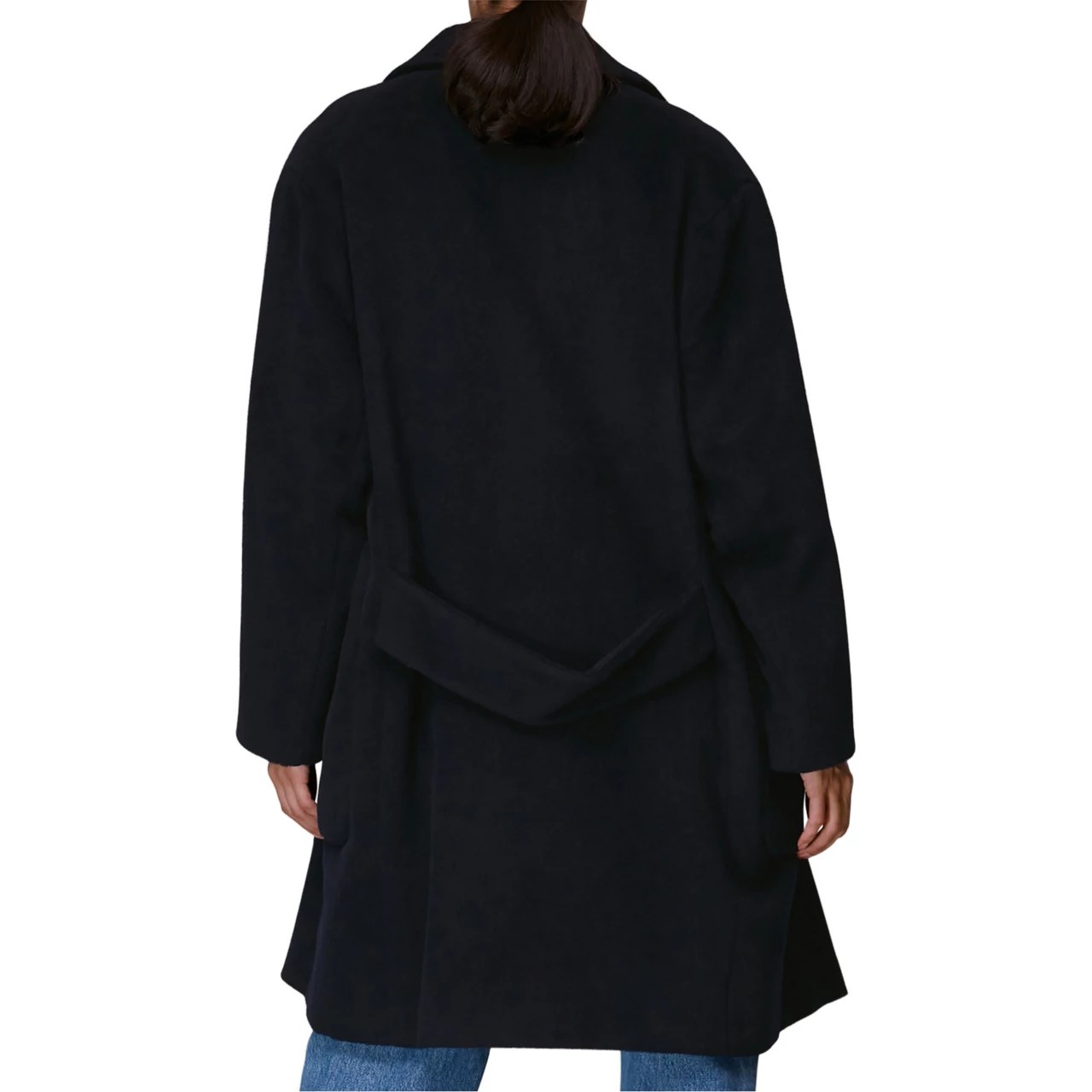 WHISTLES Lola Wool Blend Cocoon Coat