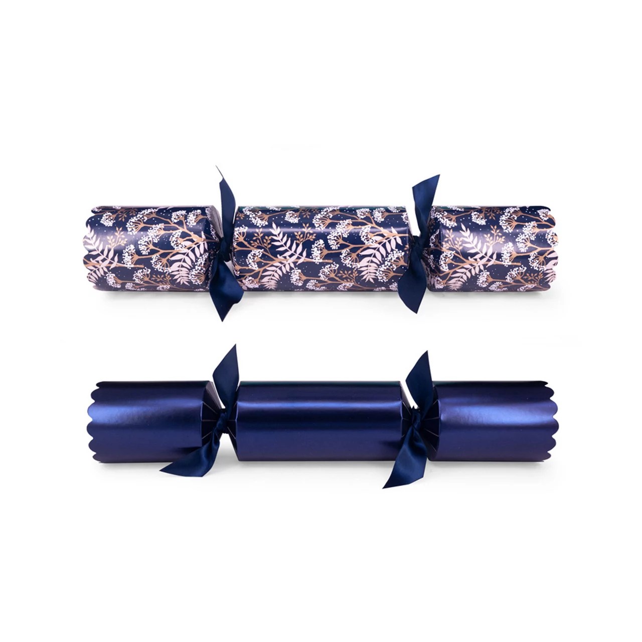 Navy Floral Christmas Crackers