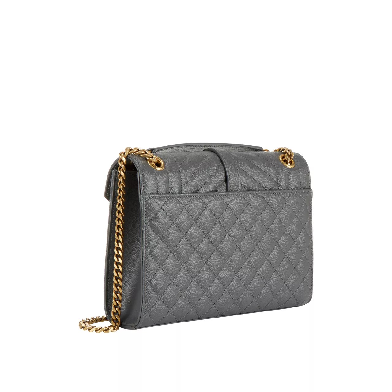 SAINT LAURENT Envelope Medium Quilted Leather Bag