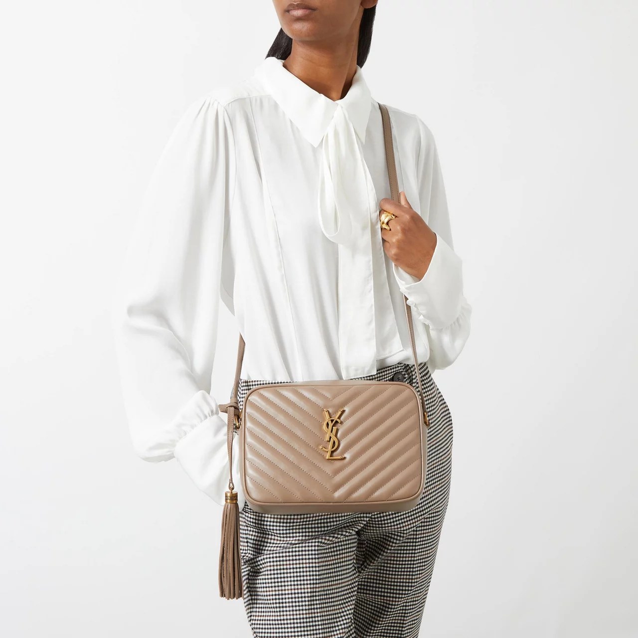 SAINT LAURENT Lou Quilted Leather Camera Bag