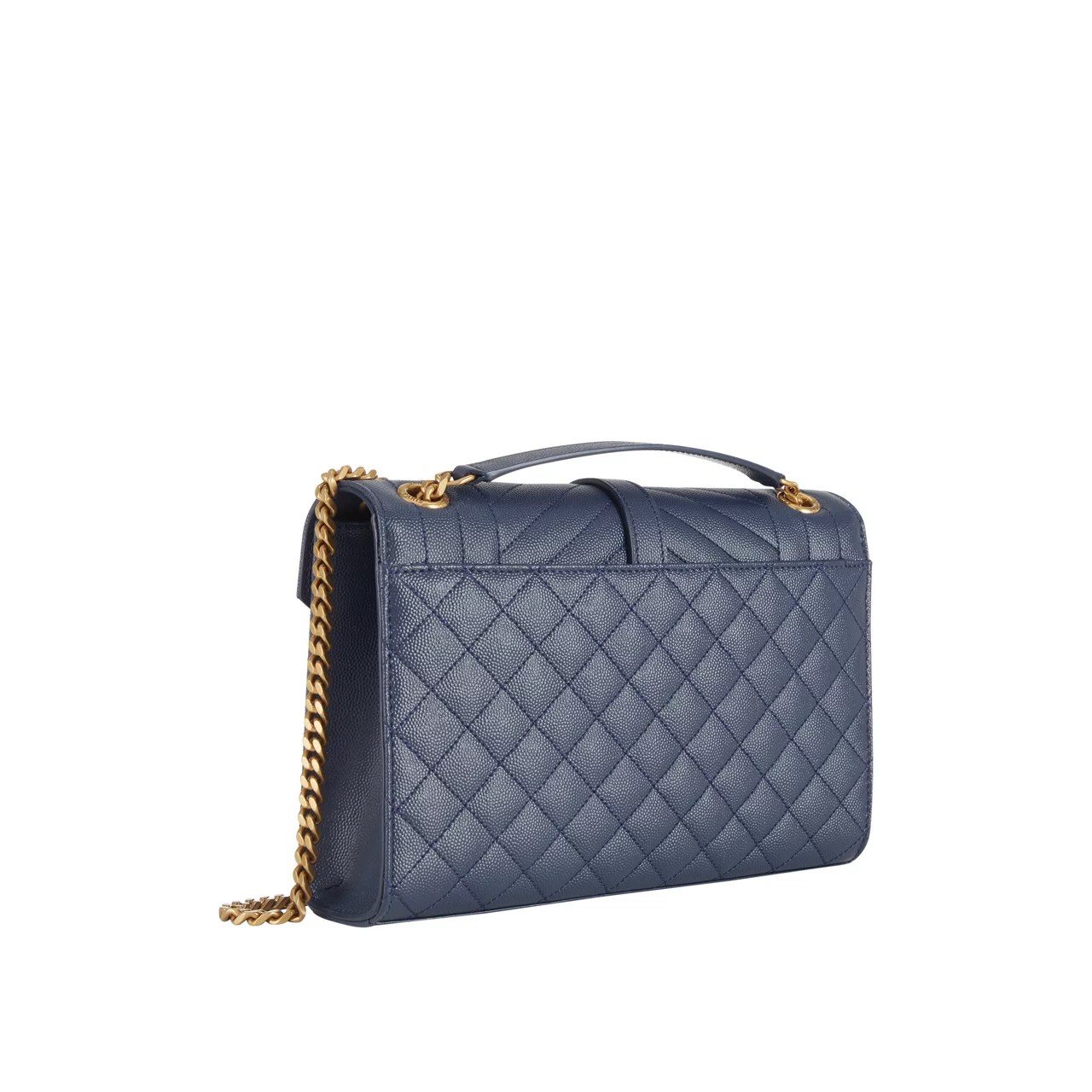 SAINT LAURENT Envelope Medium Quilted Leather Bag