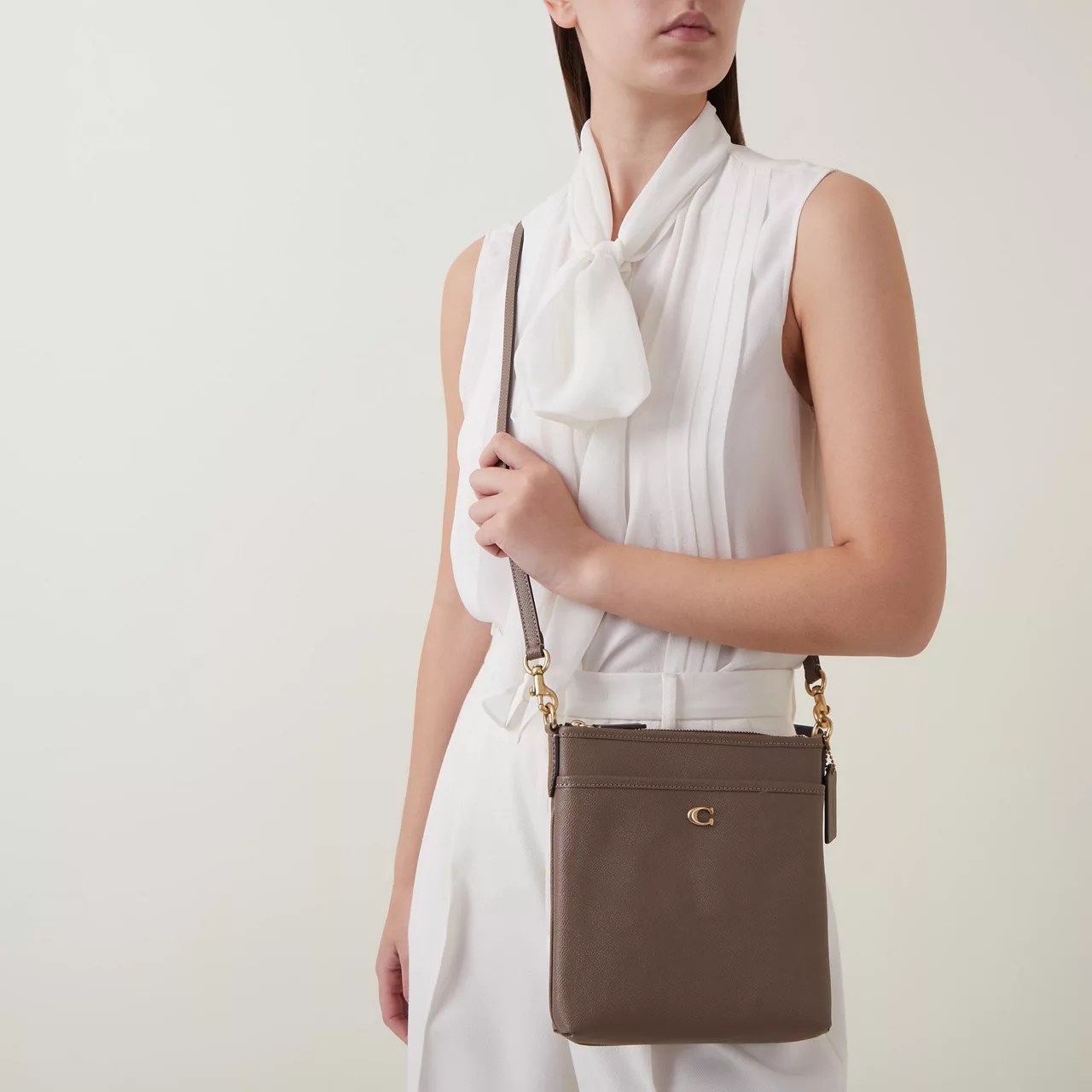 Kitt Grained Leather Crossbody Bag