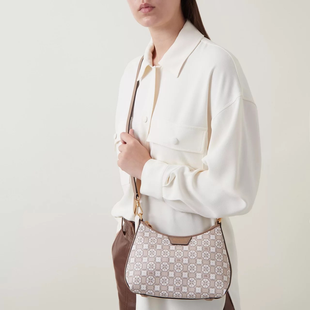 Spade Flower Jacquard Crossbody Bag