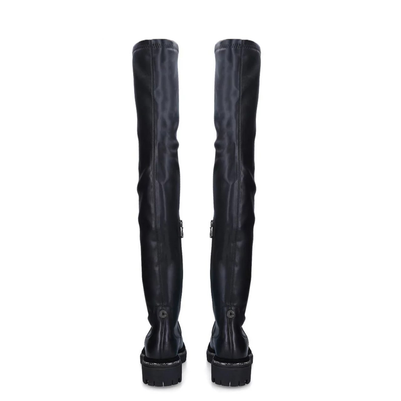 Dazzle Leather Thigh High Boots