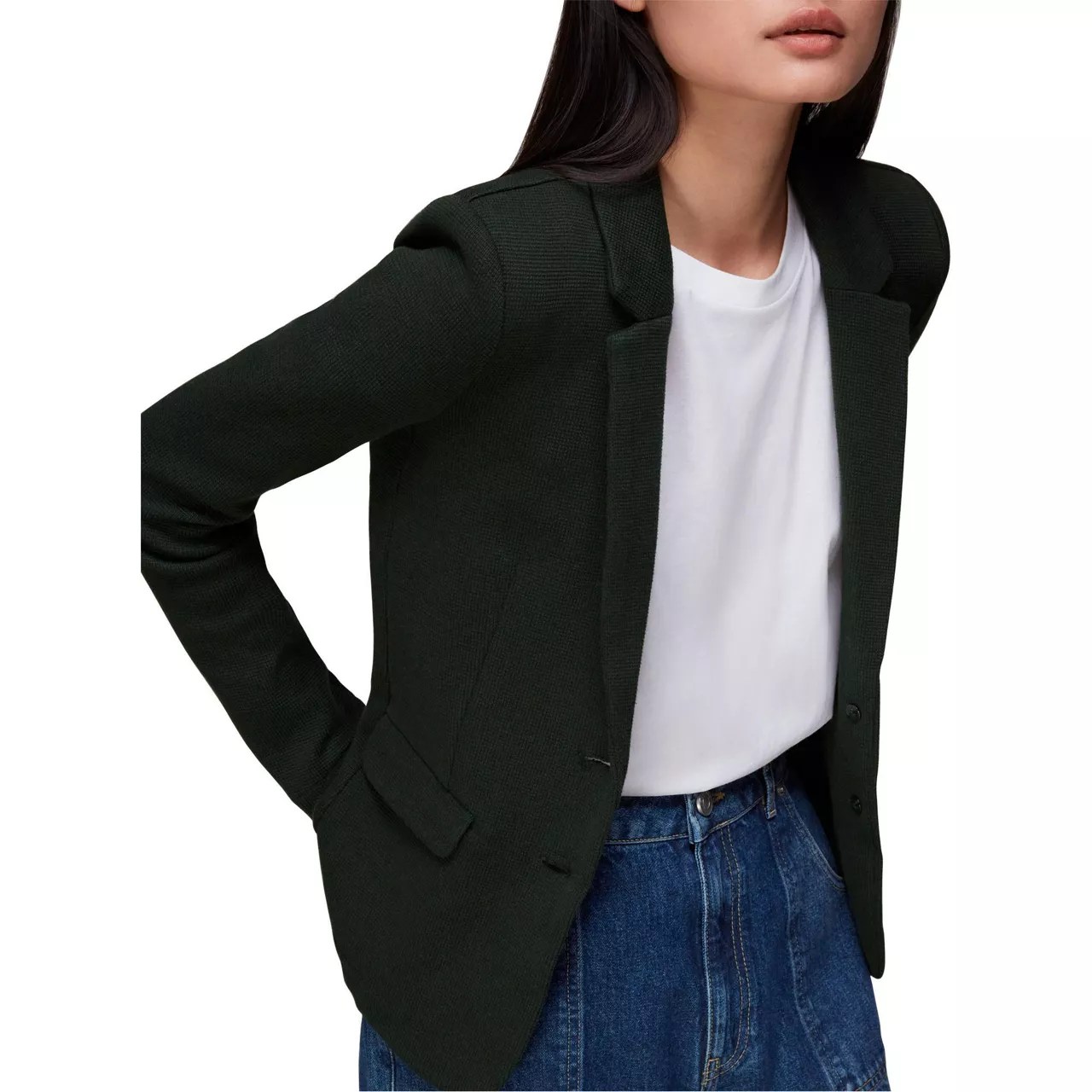 WHISTLES Slim Jersey Jacket