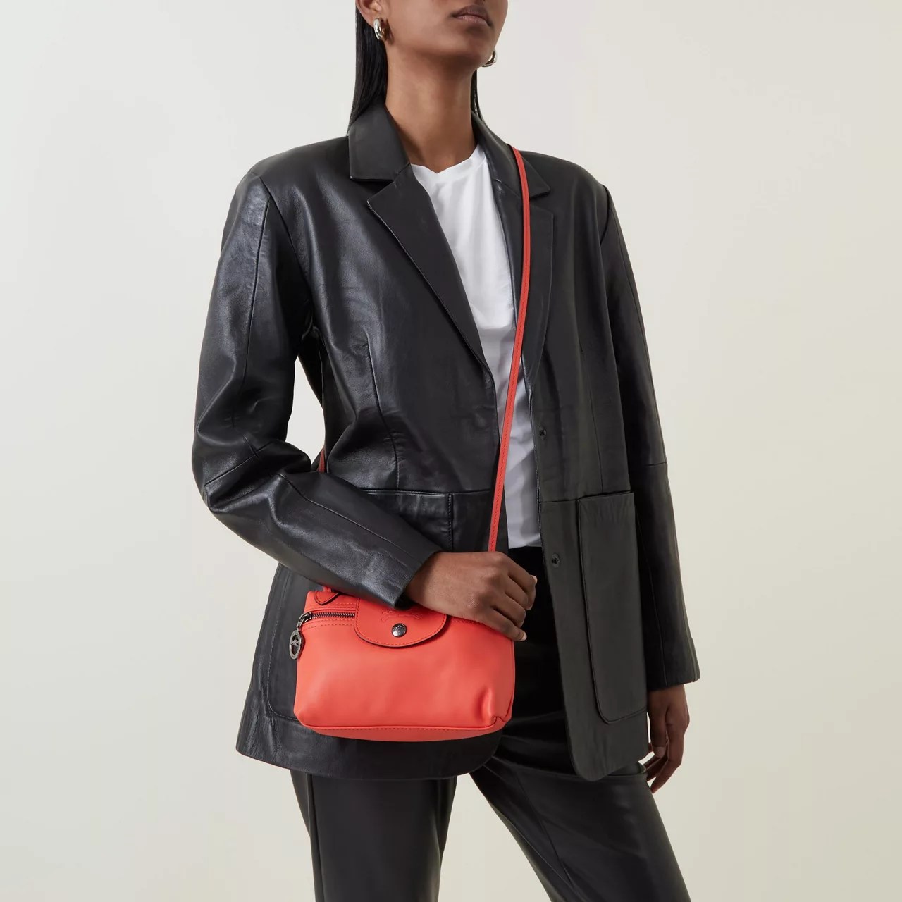 Le Pliage Cuir Extra Small Crossbody Bag