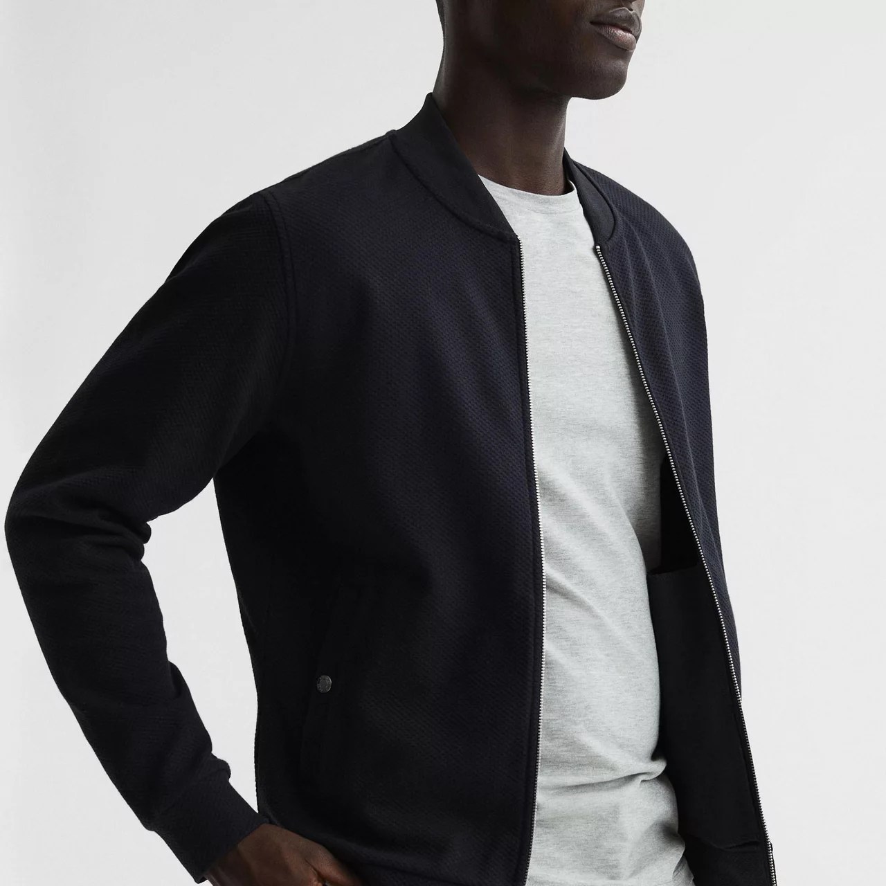 Bolton Zip Through Textured Jacket