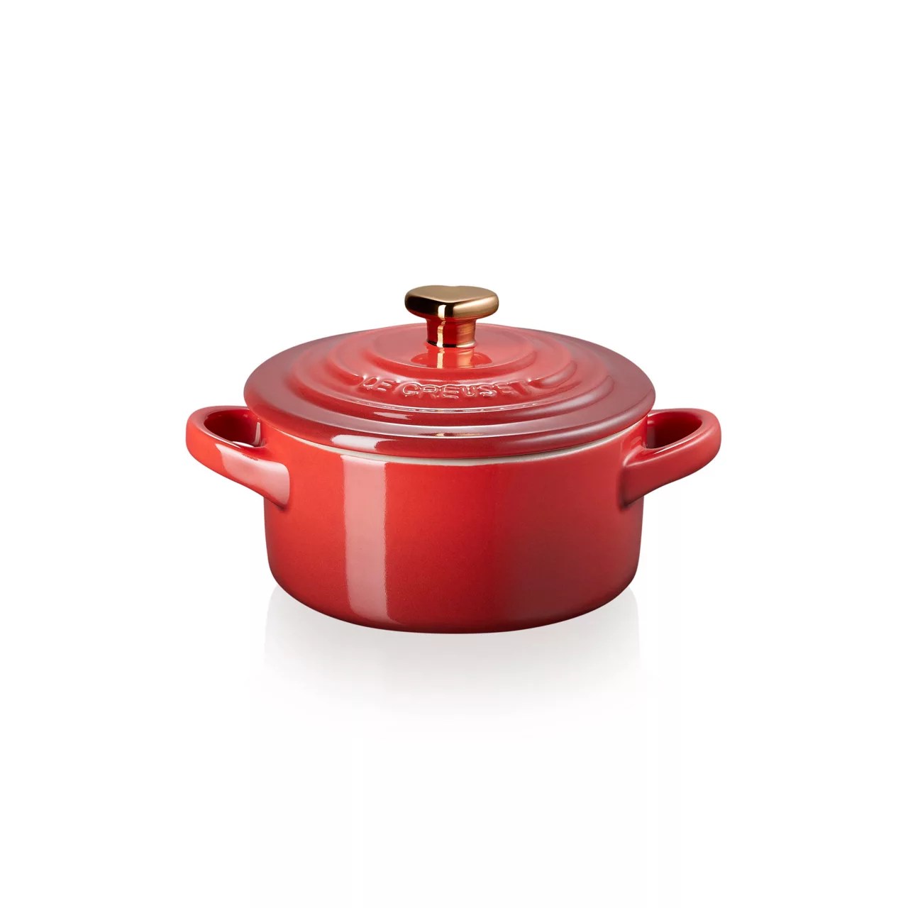 LE CREUSET Le Creuset Stoneware Mini Cocotte With Gold Heart Knob
