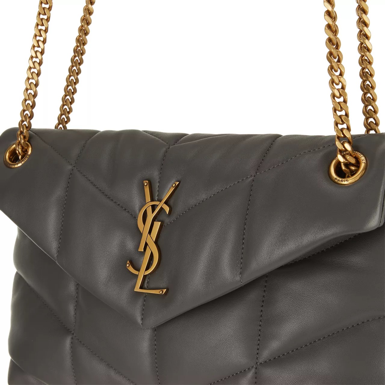 SAINT LAURENT Puffer Small Quilted Chain Bag
