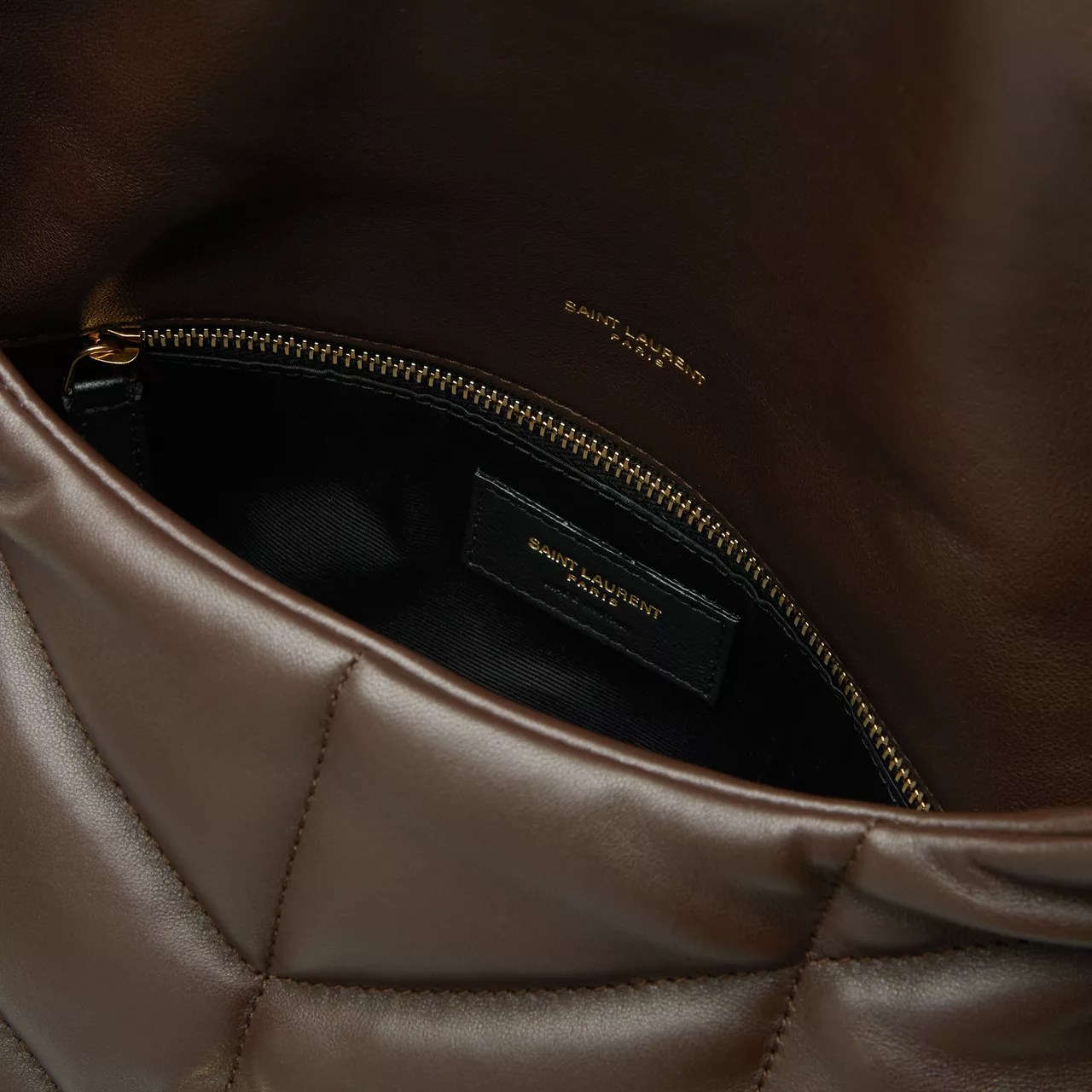 SAINT LAURENT Puffer Small Quilted Chain Bag