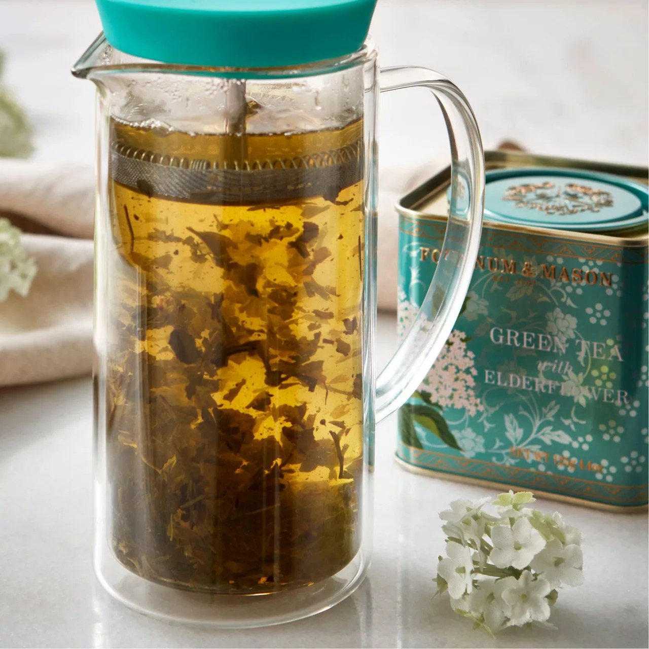 FORTNUM & MASON Green Tea With Elderflower Loose Leaf Tin 125g