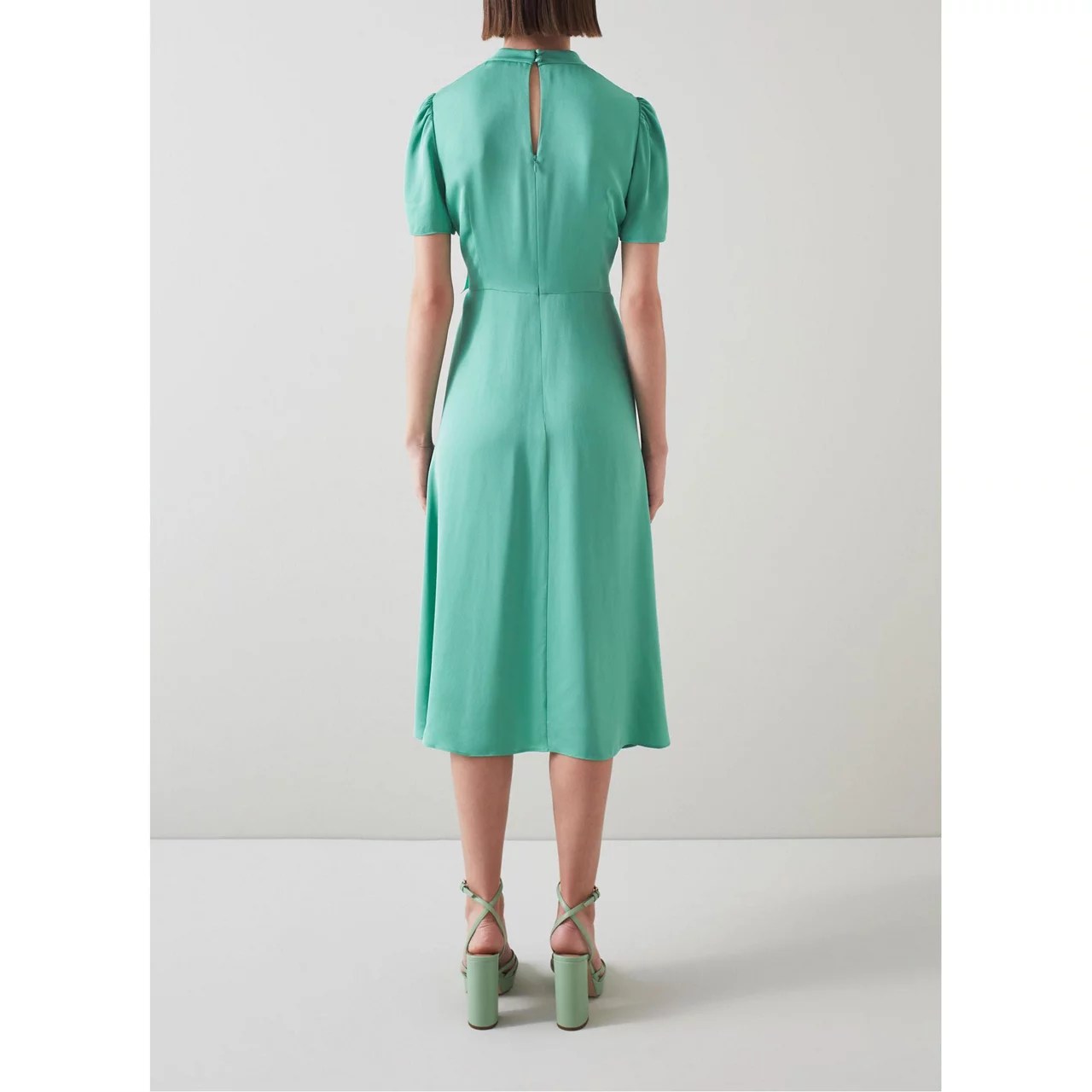 LK Kline Tie Neck Midi Dress