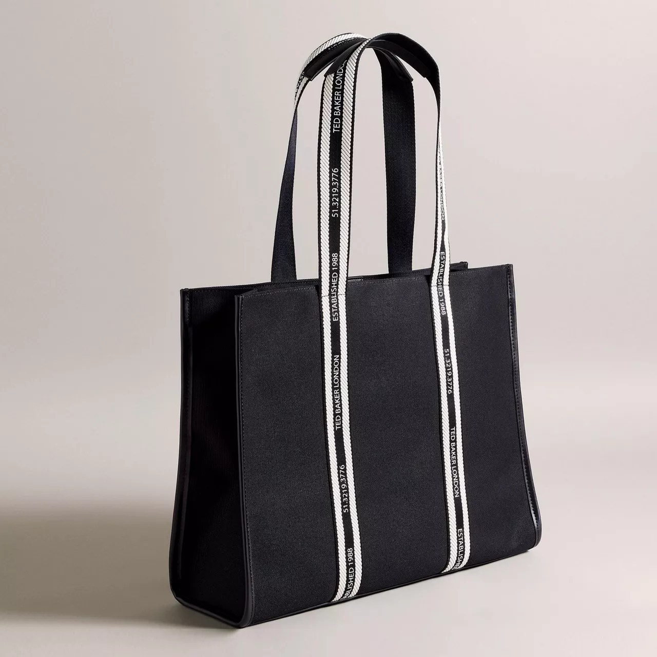 TED BAKER Georjey Branded bing Canvas Tote