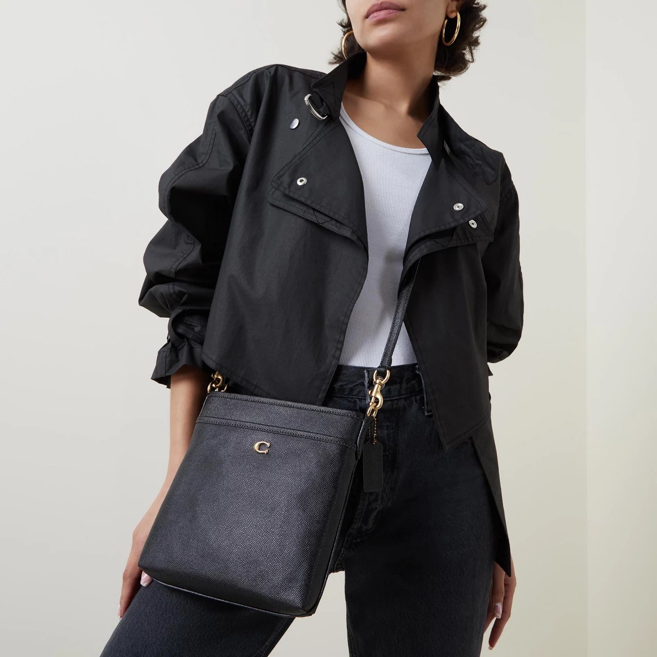 Kitt Grained Leather Crossbody Bag