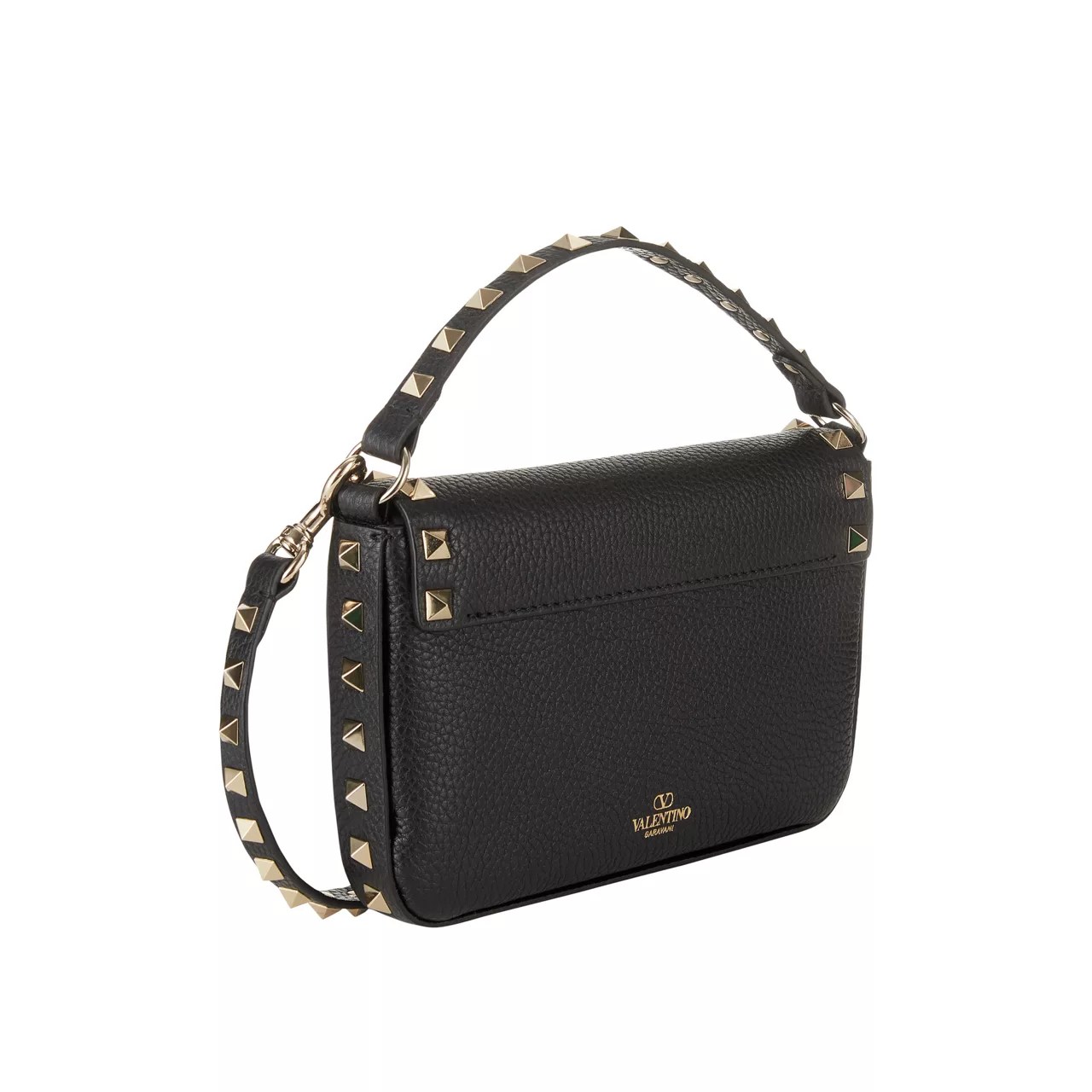 VALENTINO GARAVANI Rockstud Leather Top Handle Bag